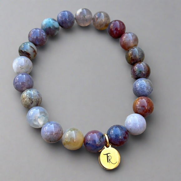 T. Randall Jewelry Jewelry - Ocean Jasper Stretch Bracelet Handmade Boutique